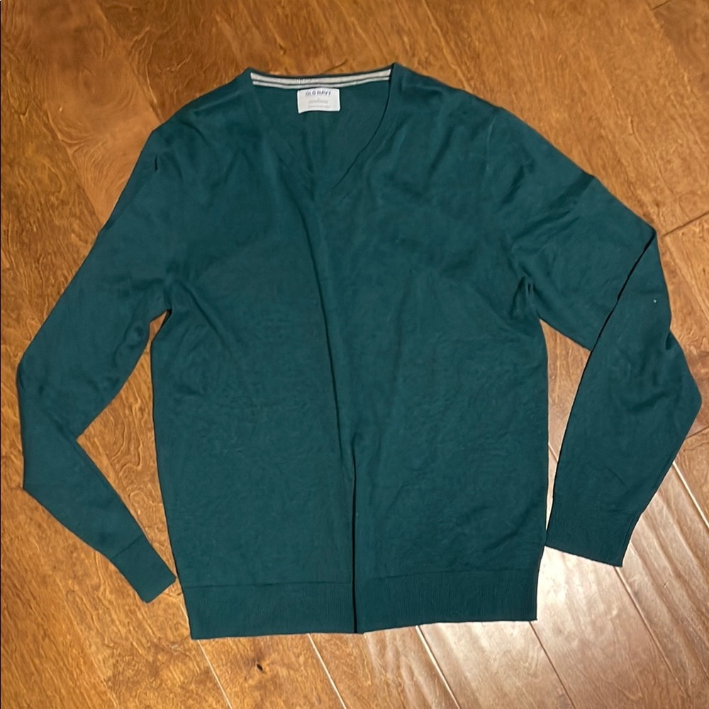 Green/Blue V-Neck Sweater